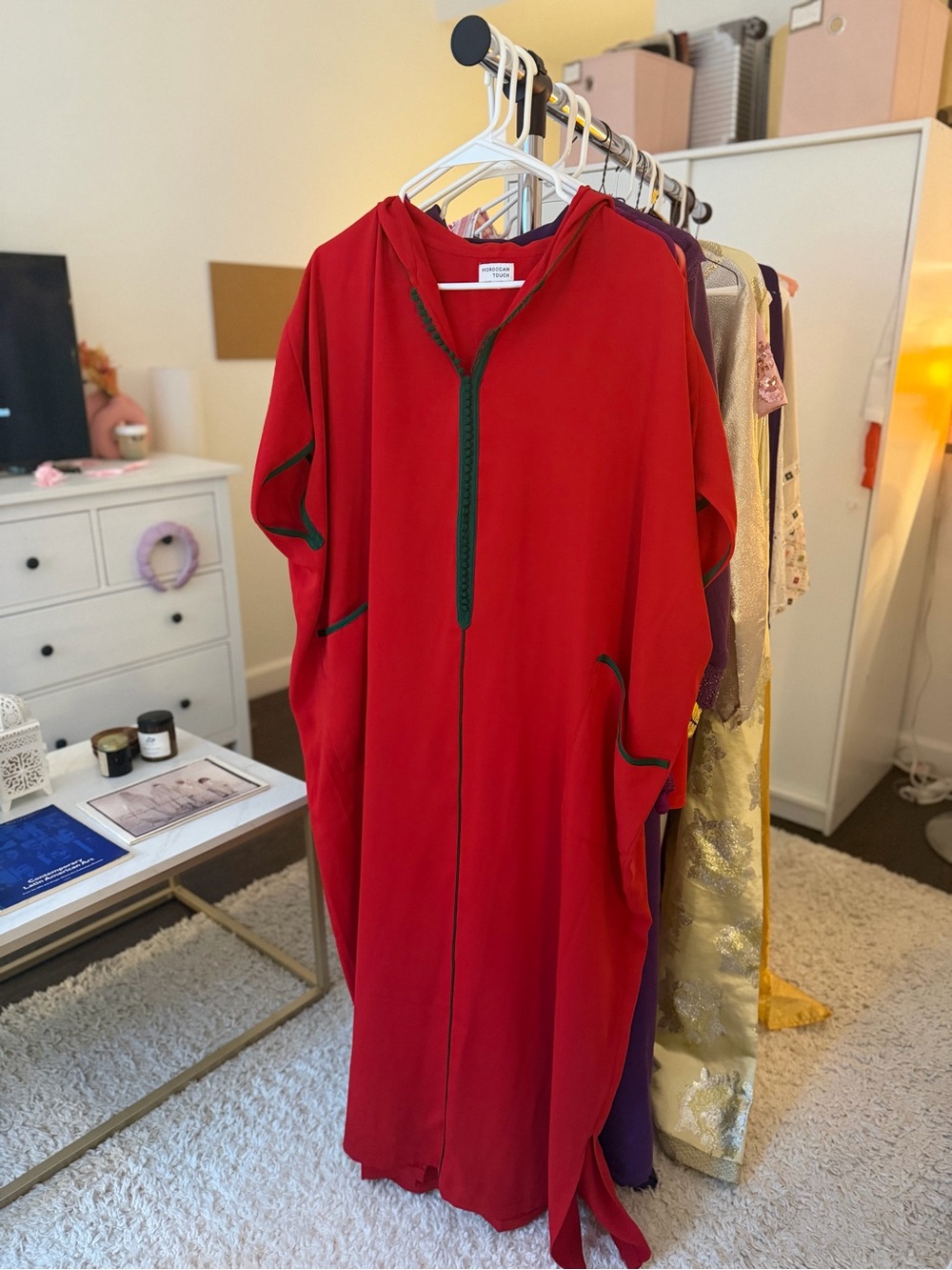 Moroccan flag colored Kaftan